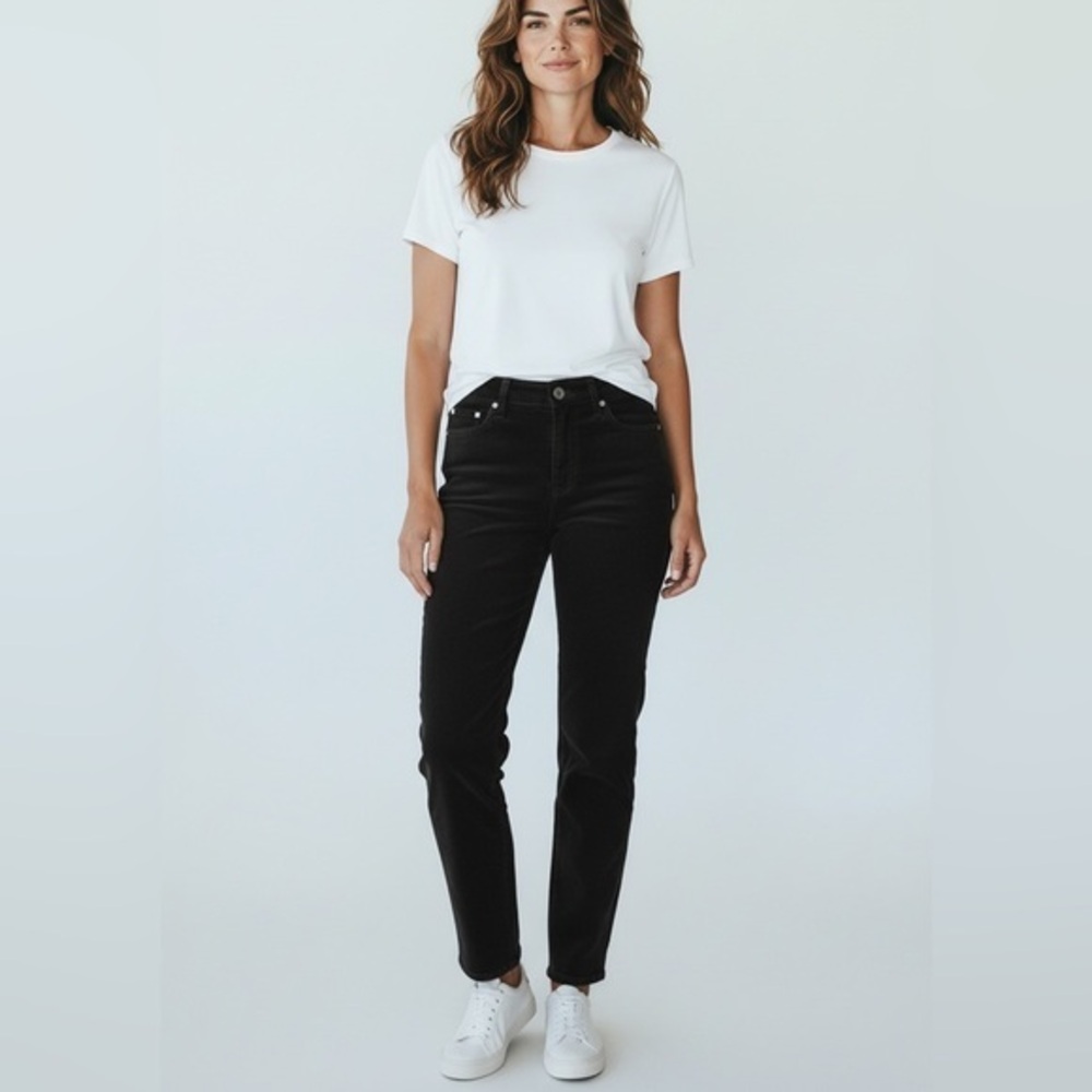 J. Jill Black Slim Leg Women's Black Corduroy Jeans in size 8